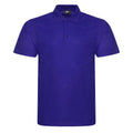 Purple - Front - PRO RTX Mens Pro Pique Polo Shirt