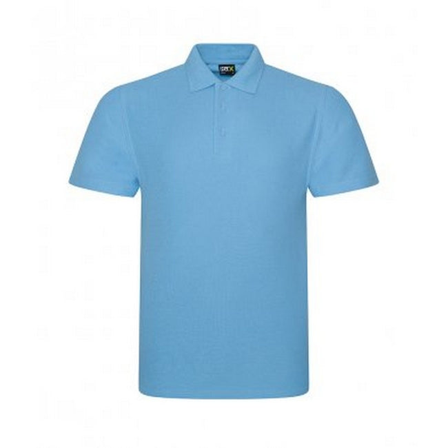 Sky Blue - Front - PRO RTX Mens Pro Pique Polo Shirt