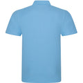 Sky Blue - Back - PRO RTX Mens Pro Pique Polo Shirt