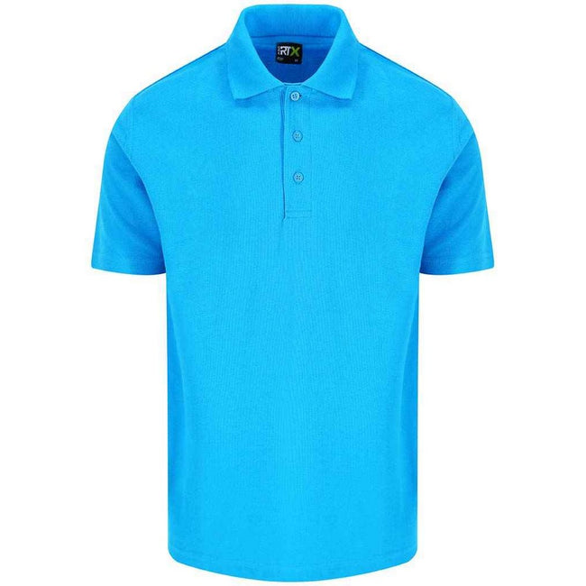 Turquoise - Front - PRO RTX Mens Pro Pique Polo Shirt