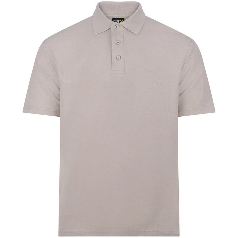 Stone - Front - PRO RTX Mens Pro Pique Polo Shirt