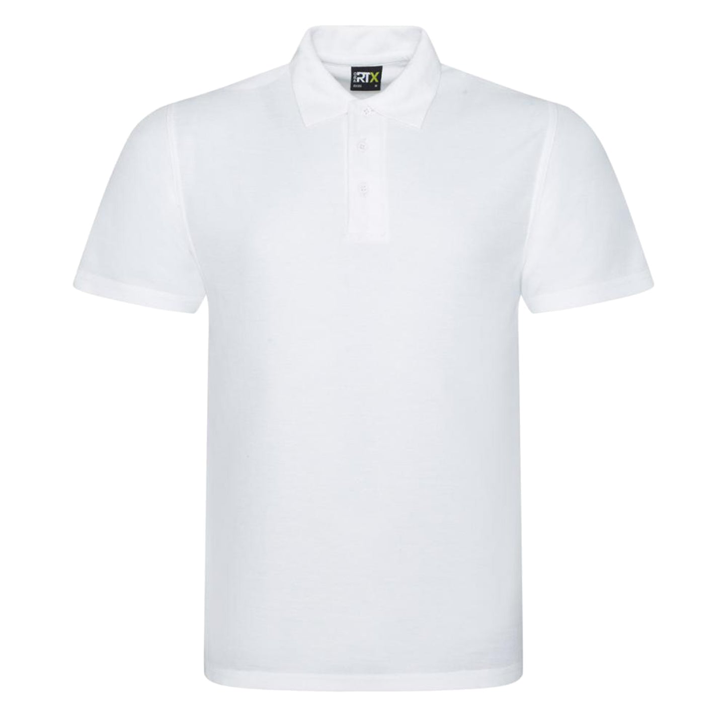White - Front - PRO RTX Mens Pro Pique Polo Shirt
