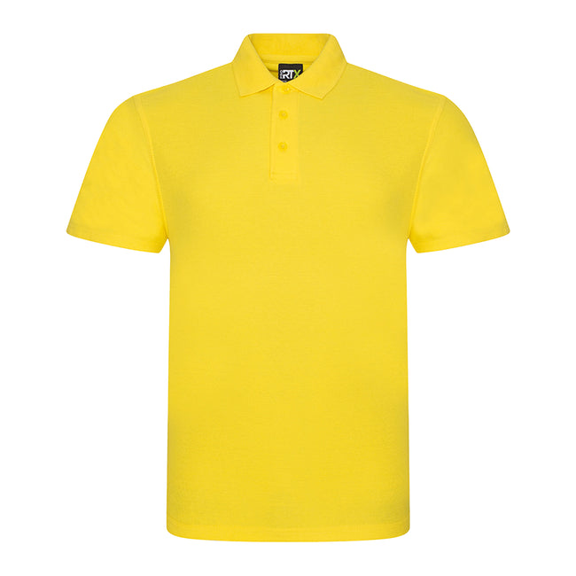 Yellow - Front - PRO RTX Mens Pro Pique Polo Shirt