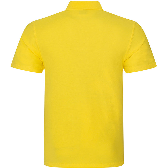 Yellow - Back - PRO RTX Mens Pro Pique Polo Shirt
