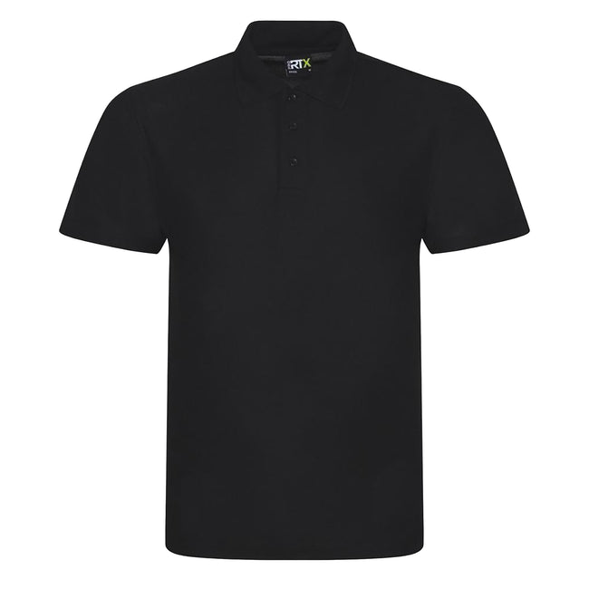 Black - Front - PRO RTX Mens Pro Pique Polo Shirt