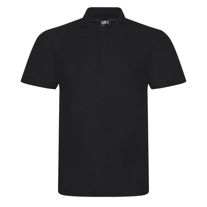 Black - Front - PRO RTX Mens Pro Pique Polo Shirt