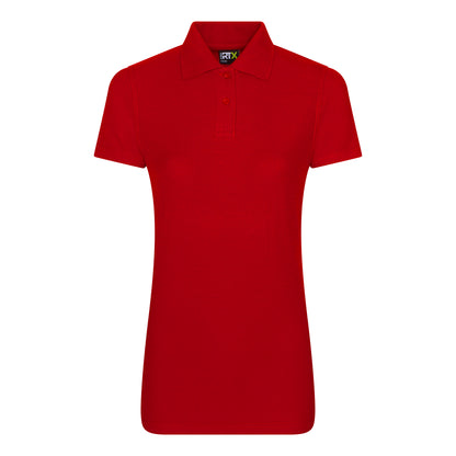 Red - Front - PRO RTX Womens-Ladies Pro Piqu Polo Shirt