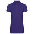 Purple - Front - PRO RTX Womens-Ladies Pro Piqu Polo Shirt