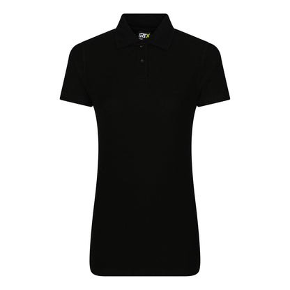 Black - Front - PRO RTX Womens-Ladies Pro Piqu Polo Shirt