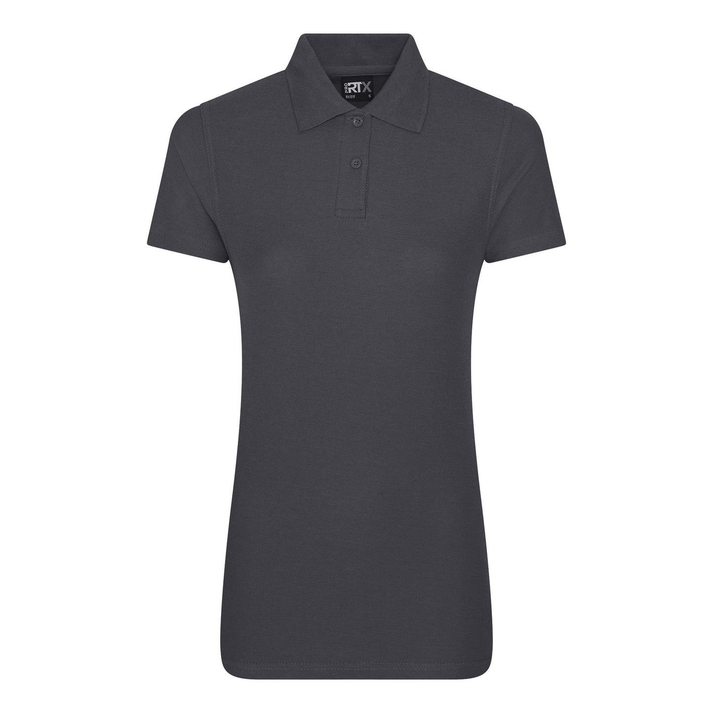 Solid Grey - Front - PRO RTX Womens-Ladies Pro Piqu Polo Shirt