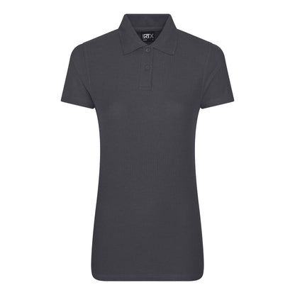 Solid Grey - Front - PRO RTX Womens-Ladies Pro Piqu Polo Shirt
