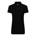 Black - Front - PRO RTX Womens-Ladies Pro Piqu Polo Shirt