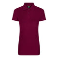 Burgundy - Front - PRO RTX Womens-Ladies Pro Piqu Polo Shirt