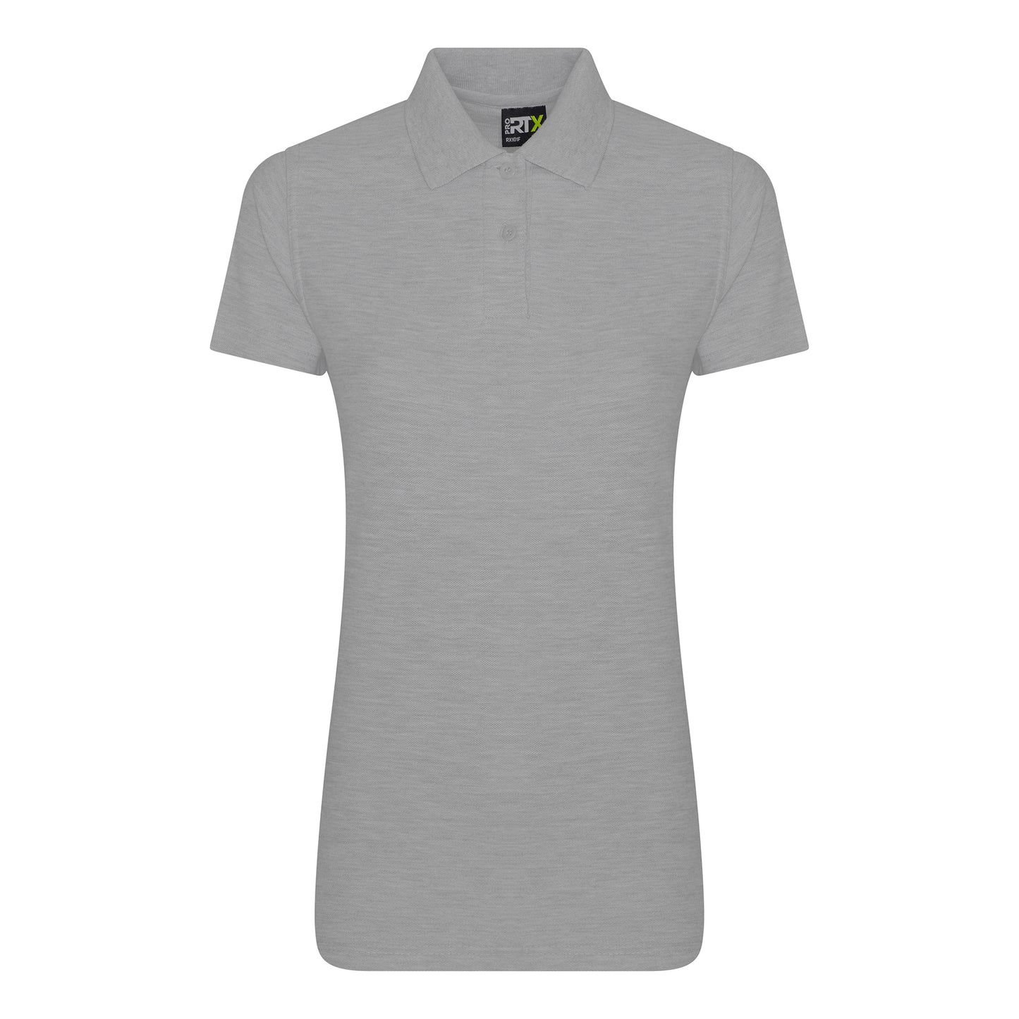 Heather - Front - PRO RTX Womens-Ladies Pro Piqu Polo Shirt