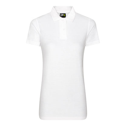 White - Front - PRO RTX Womens-Ladies Pro Piqu Polo Shirt