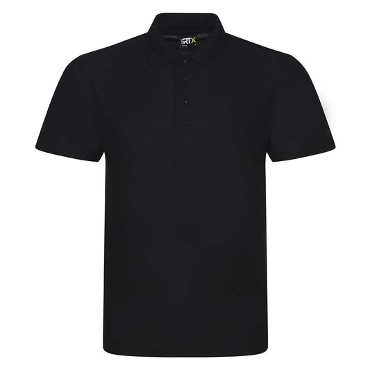 Black - Front - PRO RTX Mens Pro Polyester Polo Shirt