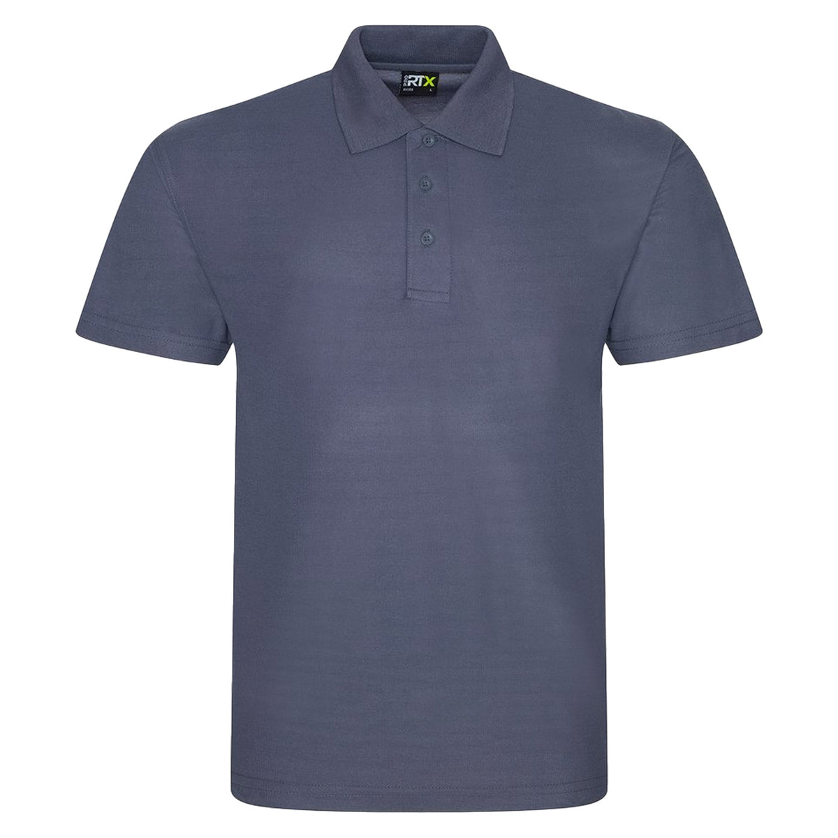 Solid Grey - Front - PRO RTX Mens Pro Polyester Polo Shirt