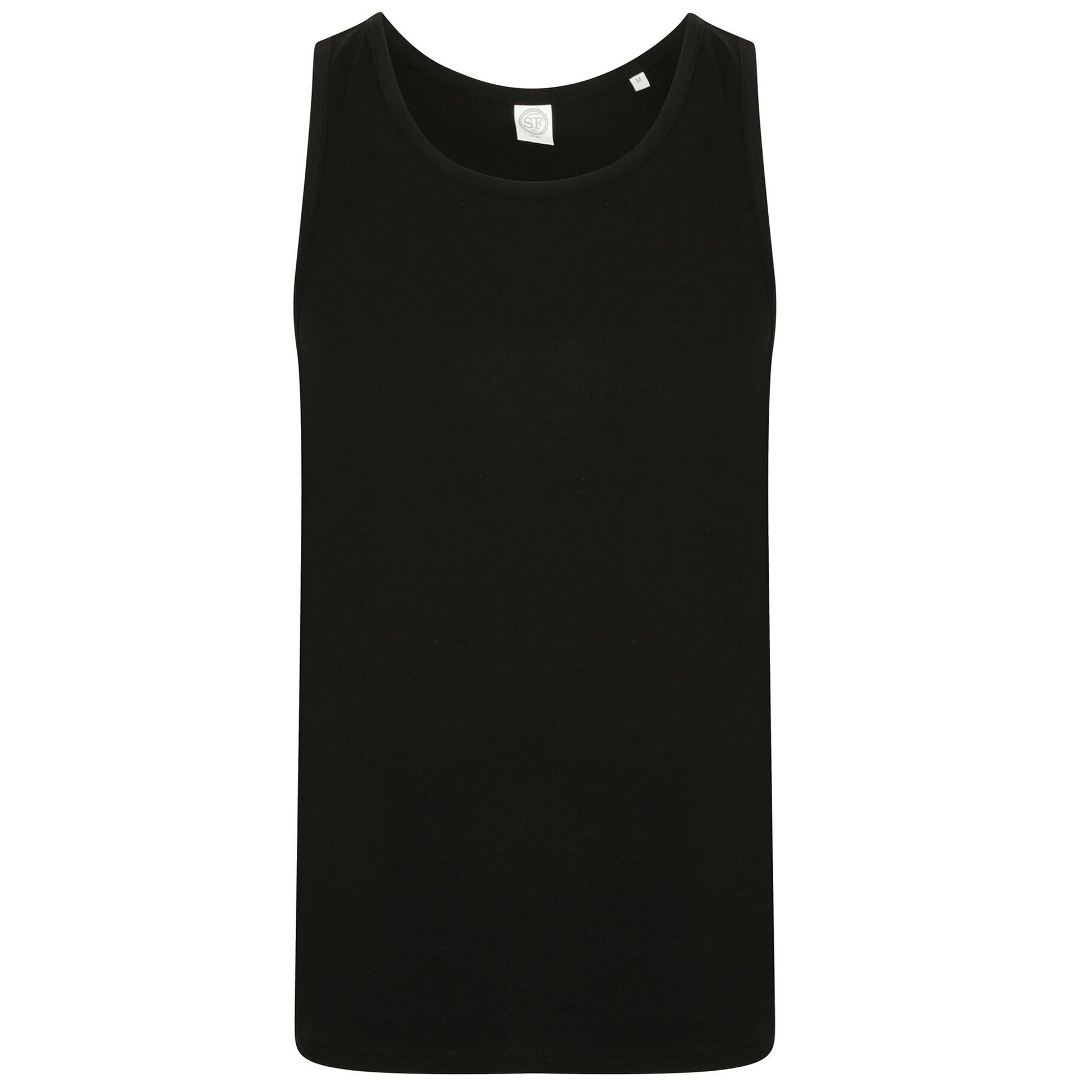 Black - Front - SF Mens Feel Good Stretch Vest