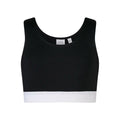 Black-White - Front - SF Minni Childrens Girls Fashion Crop Top