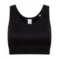 Black-Black - Front - SF Minni Childrens Girls Fashion Crop Top