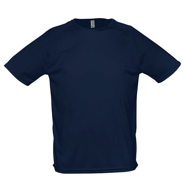 French Navy - Front - SOLS Mens Sporty Short Sleeve Performance T-Shirt