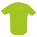 Neon Green - Back - SOLS Mens Sporty Short Sleeve Performance T-Shirt