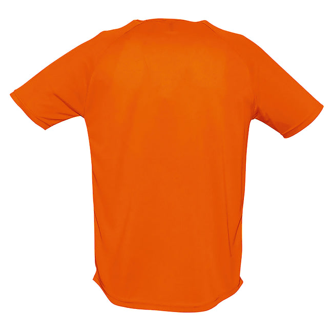 Orange - Back - SOLS Mens Sporty Short Sleeve Performance T-Shirt