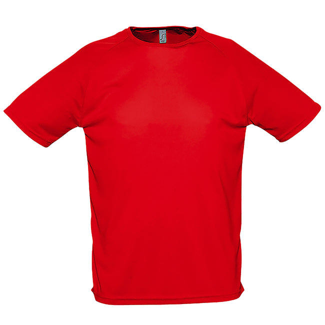 Red - Front - SOLS Mens Sporty Short Sleeve Performance T-Shirt