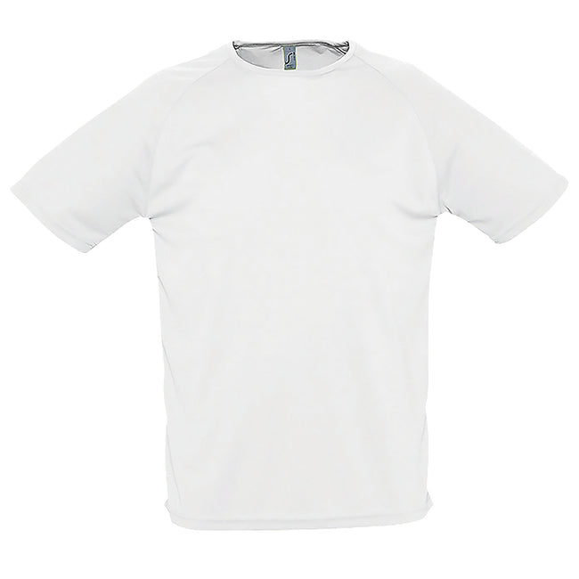 White - Front - SOLS Mens Sporty Short Sleeve Performance T-Shirt