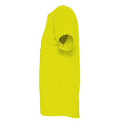 Neon Yellow - Side - SOLS Mens Sporty Short Sleeve Performance T-Shirt