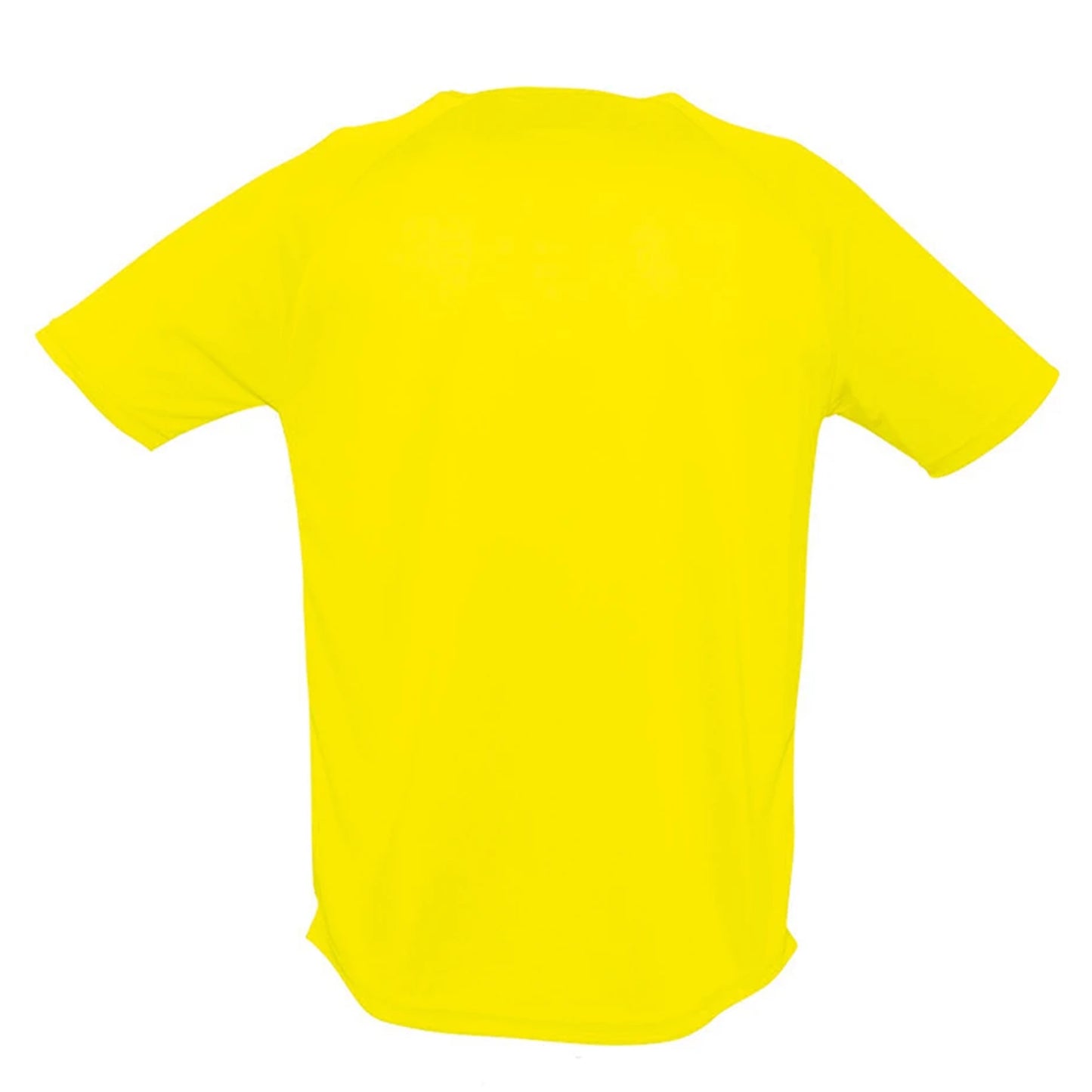 Lemon - Back - SOLS Mens Sporty Short Sleeve Performance T-Shirt