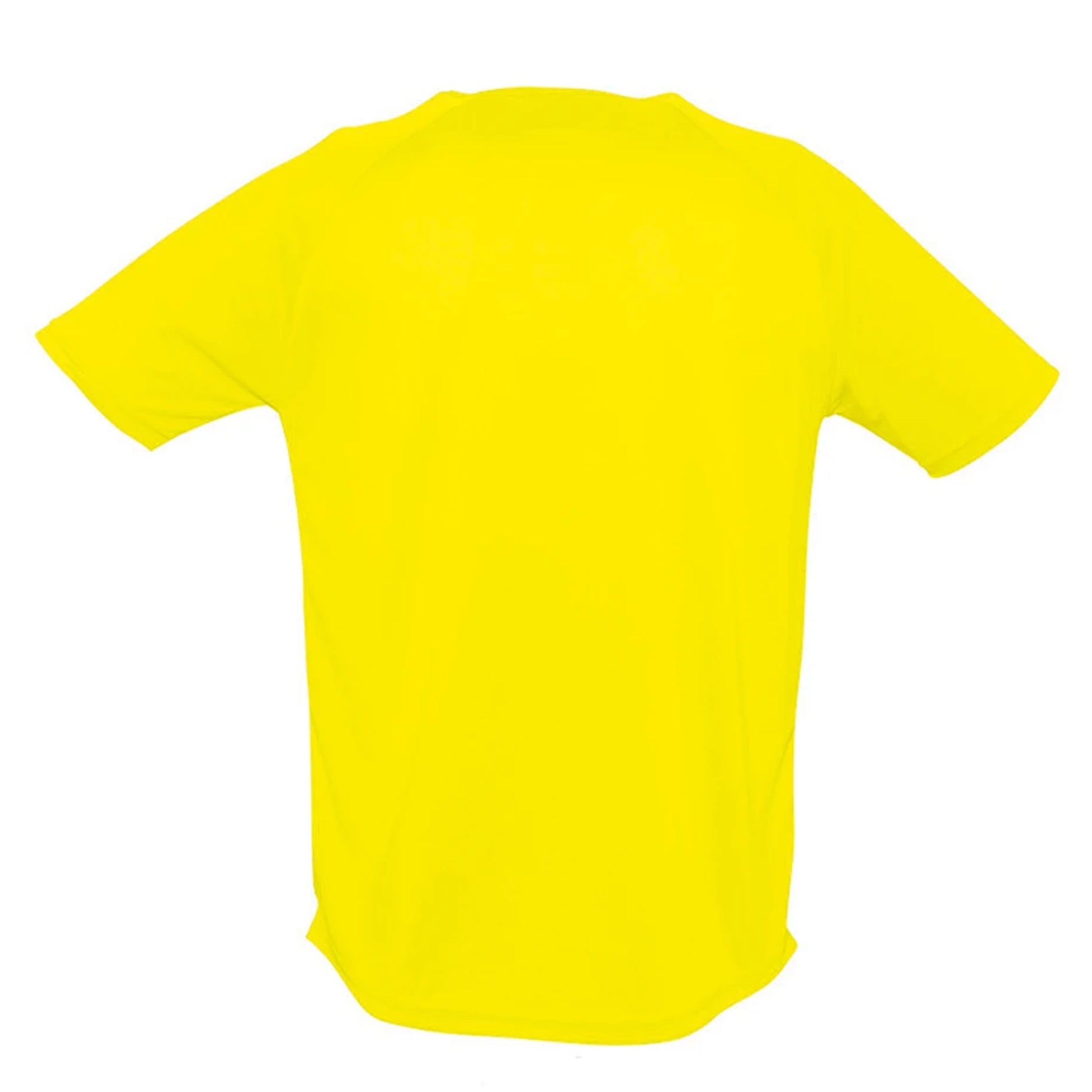 Lemon - Back - SOLS Mens Sporty Short Sleeve Performance T-Shirt