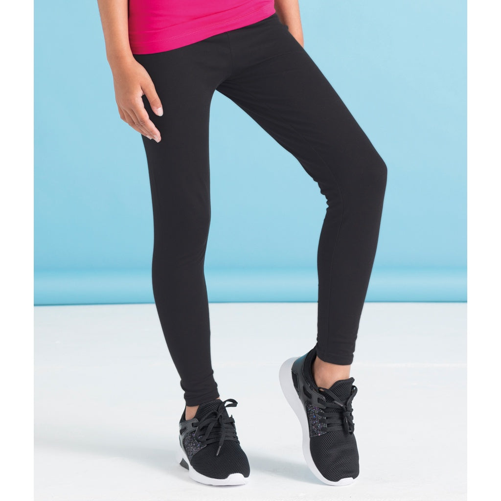 Black - Back - SF Minni Childrens Girls Leggings