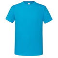 Azure - Front - Fruit Of The Loom Mens Ringspun Premium T-Shirt
