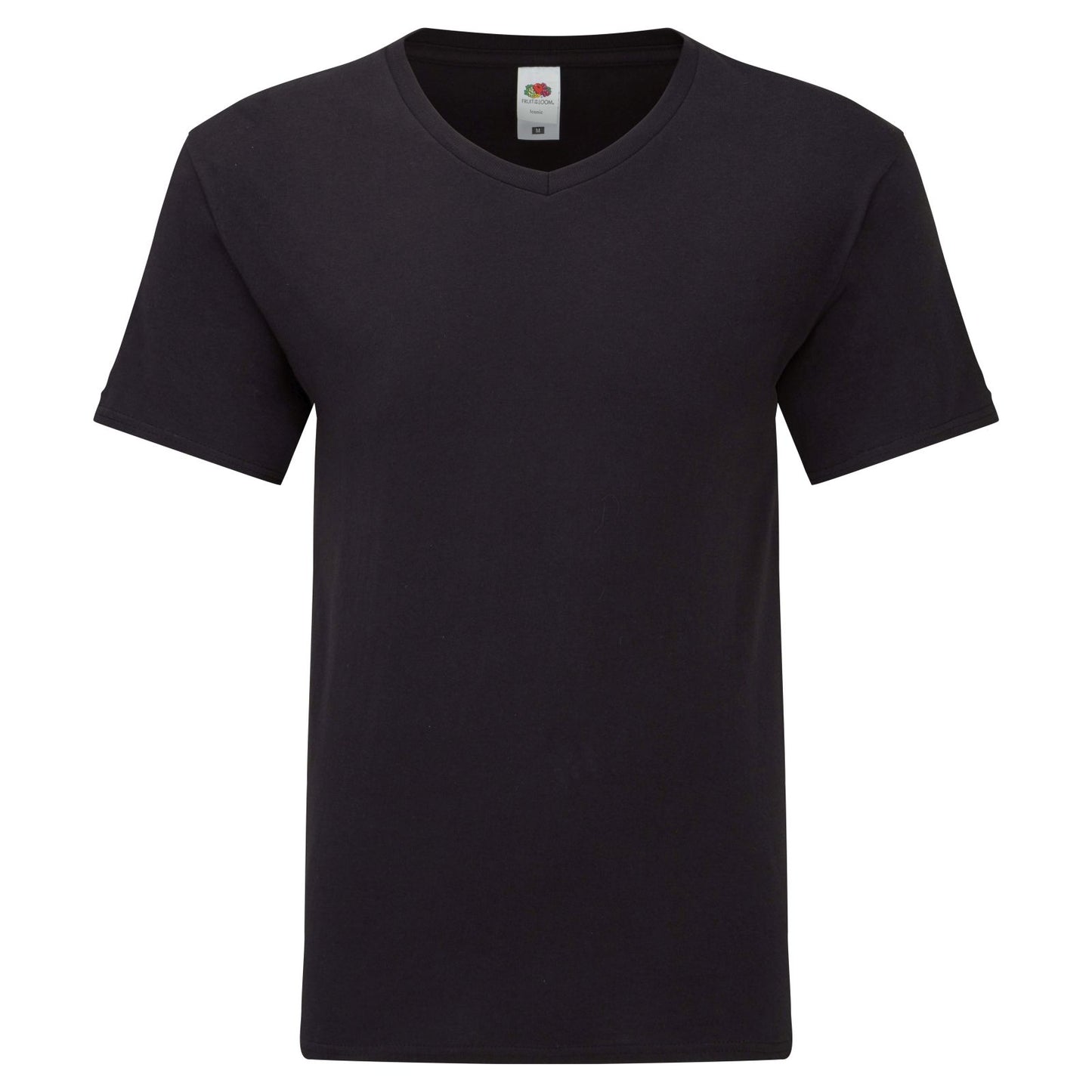 Black - Front - Fruit Of The Loom Mens Original V Neck T-Shirt