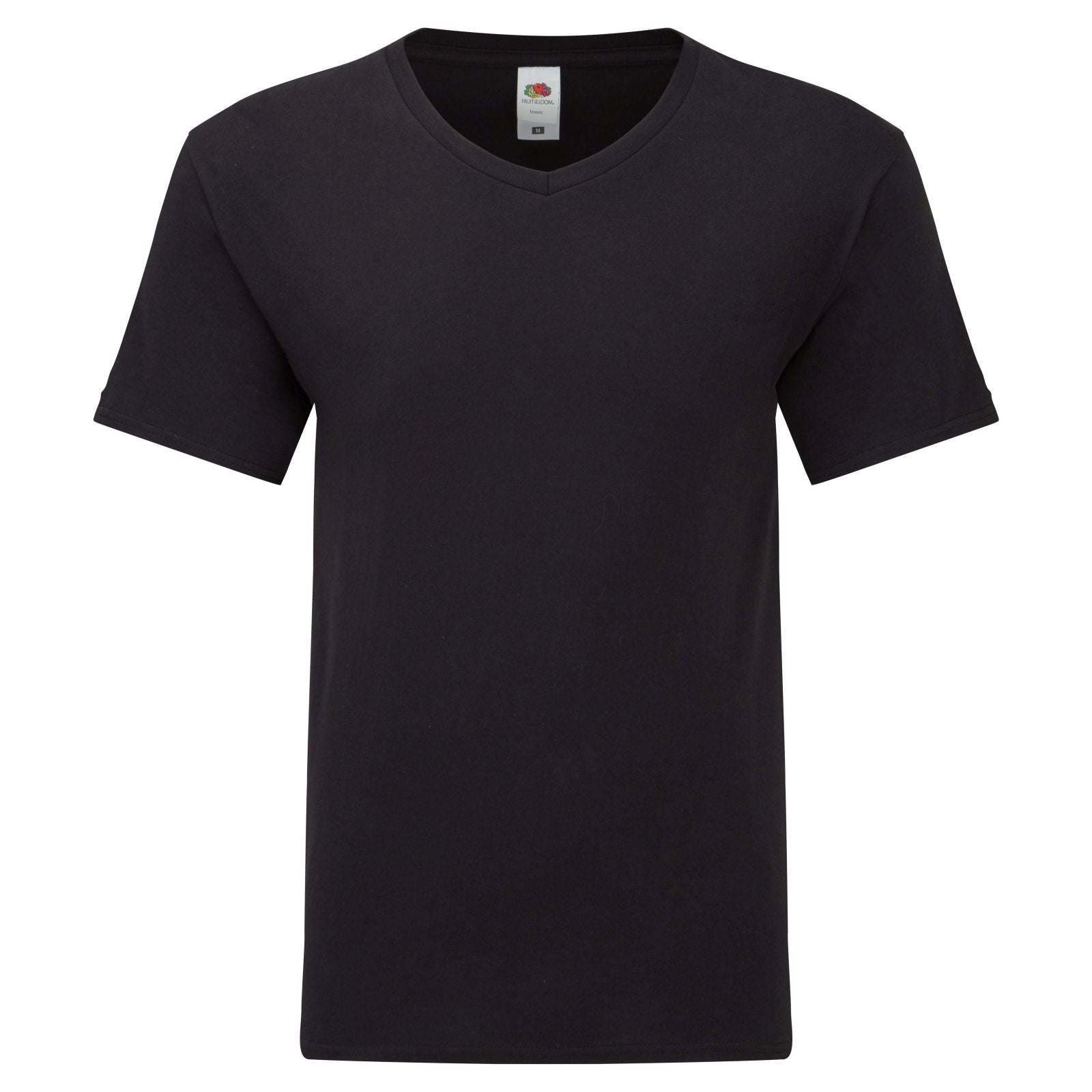 Black - Front - Fruit Of The Loom Mens Original V Neck T-Shirt