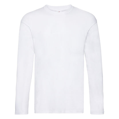 White - Front - Fruit Of The Loom Mens Original Long Sleeve T-Shirt