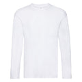 White - Front - Fruit Of The Loom Mens Original Long Sleeve T-Shirt