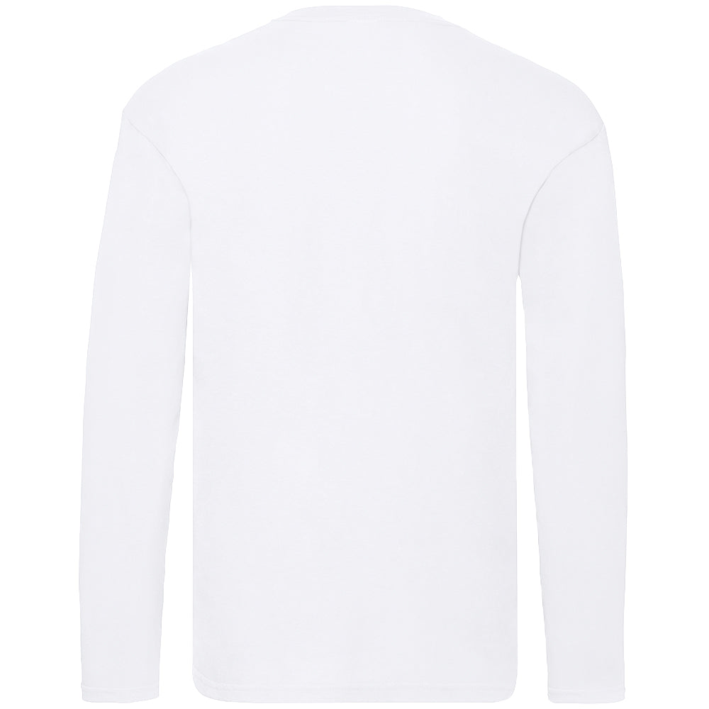 White - Side - Fruit Of The Loom Mens Original Long Sleeve T-Shirt