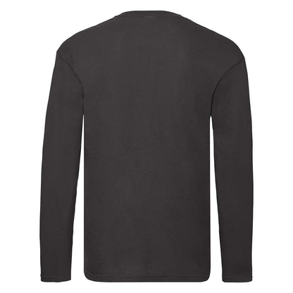Black - Back - Fruit Of The Loom Mens Original Long Sleeve T-Shirt