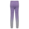 Purple-Light Grey Marl - Back - Tombo Womens-Ladies Seamless Fade Out Leggings