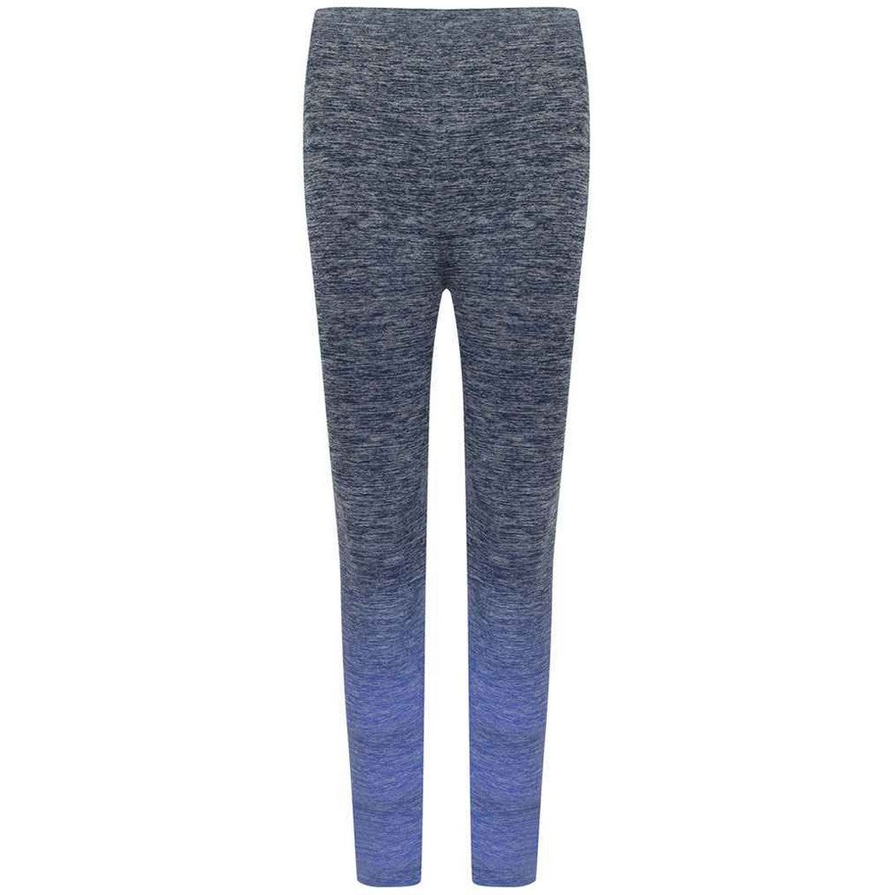 Navy-Blue Marl - Front - Tombo Womens-Ladies Seamless Fade Out Leggings