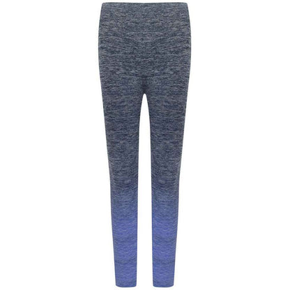 Navy-Blue Marl - Front - Tombo Womens-Ladies Seamless Fade Out Leggings