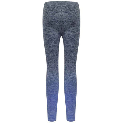 Navy-Blue Marl - Back - Tombo Womens-Ladies Seamless Fade Out Leggings