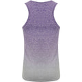 Purple-Light Grey Marl - Back - Tombo Womens-Ladies Seamless Fade Out Sleeveless Vest