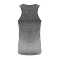 Dark Grey-Light Grey Marl - Back - Tombo Womens-Ladies Seamless Fade Out Sleeveless Vest