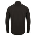 Black - Back - Tombo Mens Long Sleeve Zip Neck Performance Top