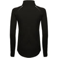 Black - Back - Tombo Womens-Ladies Long Sleeve Zip Neck Performance Top