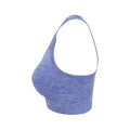 Blue Marl - Back - Tombo Womens-Ladies Seamless Crop Top