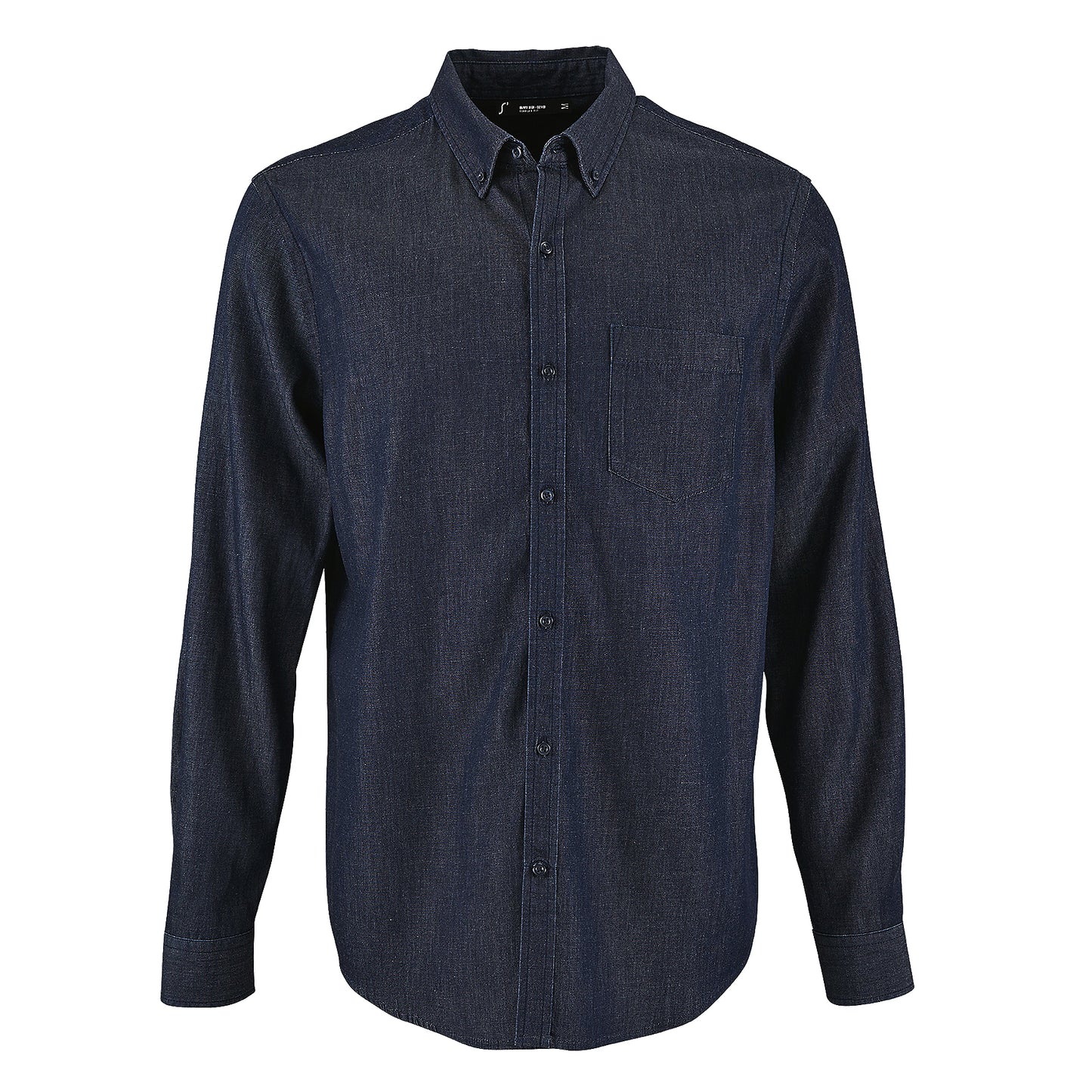 Denim Brut - Front - SOLS Mens Barry Long Sleeve Denim Shirt